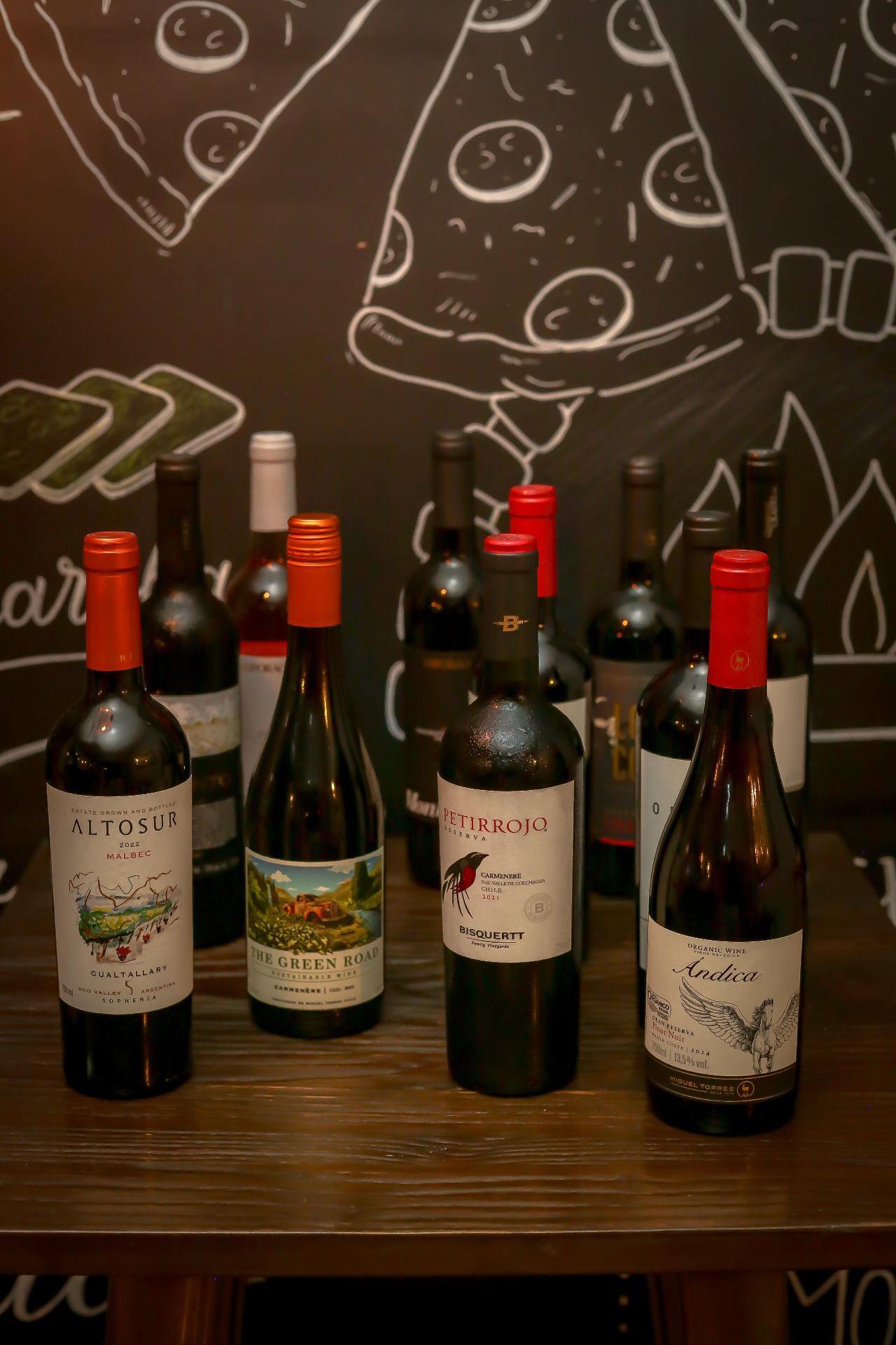 Carta de vinhos da Pizzaria Tre Amici em Valinhos